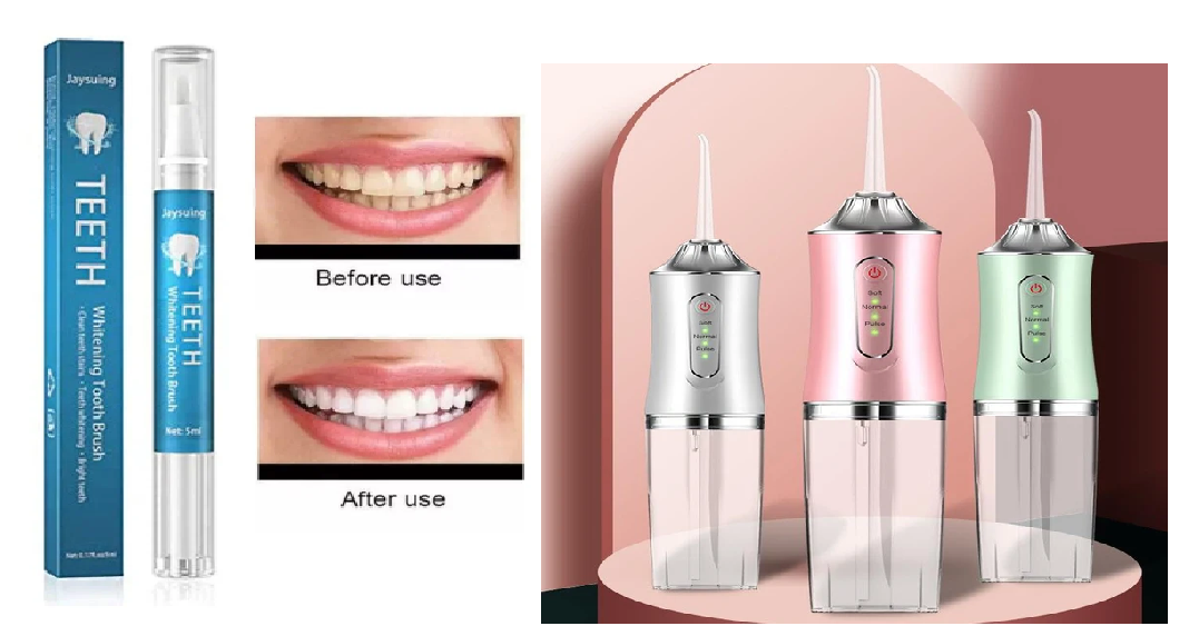 COMBO IRRIGADOR BUCAL + LAPIZ BLANQUEADOR DENTAL